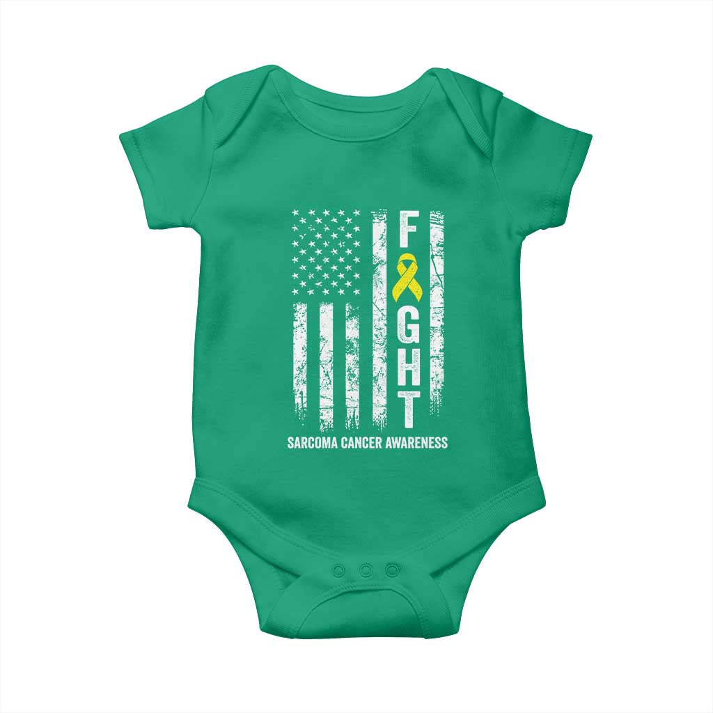 Fight Sarcoma Cancer Awareness Baby Onesie Yellow Ribbon Vintage American Flag TS11 Irish Green Print Your Wear