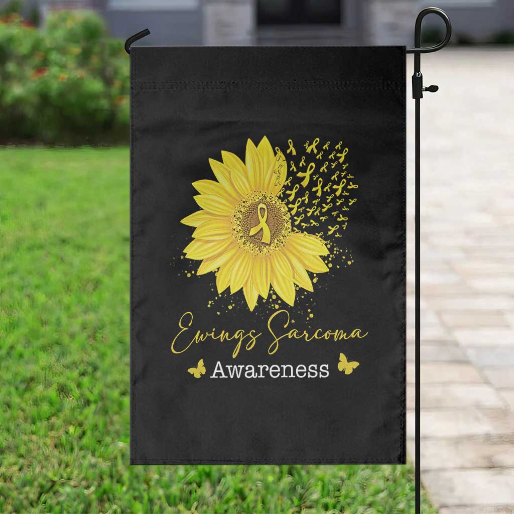 Ewings Sarcoma Awareness Garden Flag Yellow Flower Petal Ribbons Sunflower TS11 Print Your Wear