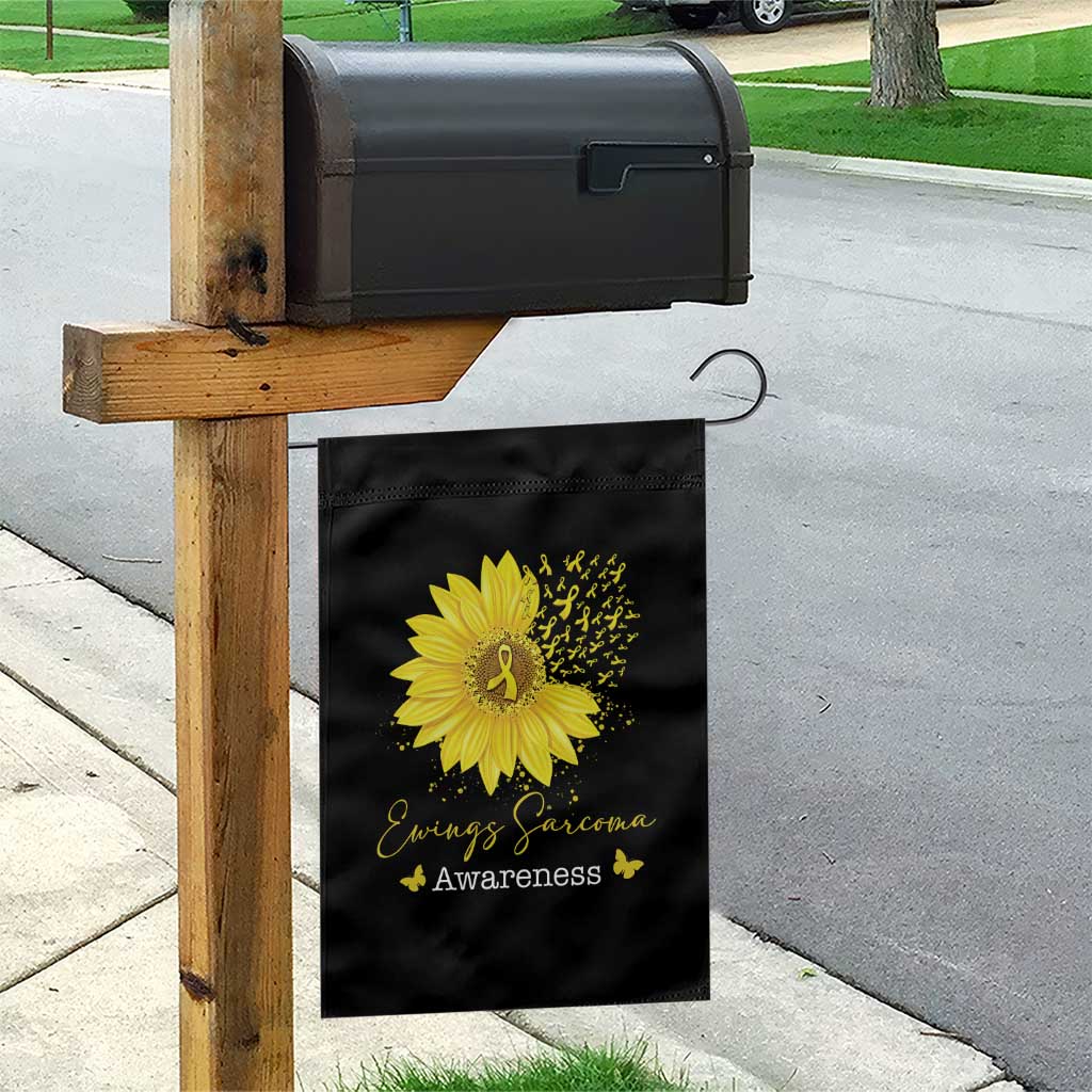 Ewings Sarcoma Awareness Garden Flag Yellow Flower Petal Ribbons Sunflower TS11 Print Your Wear
