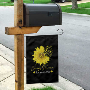 Ewings Sarcoma Awareness Garden Flag Yellow Flower Petal Ribbons Sunflower TS11 Print Your Wear
