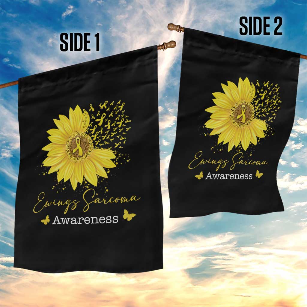 Ewings Sarcoma Awareness Garden Flag Yellow Flower Petal Ribbons Sunflower TS11 Print Your Wear