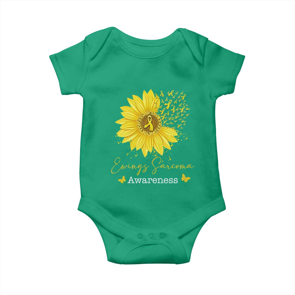 Ewings Sarcoma Awareness Baby Onesie Yellow Flower Petal Ribbons Sunflower TS11 Irish Green Print Your Wear