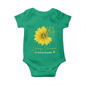 Ewings Sarcoma Awareness Baby Onesie Yellow Flower Petal Ribbons Sunflower TS11 Irish Green Print Your Wear