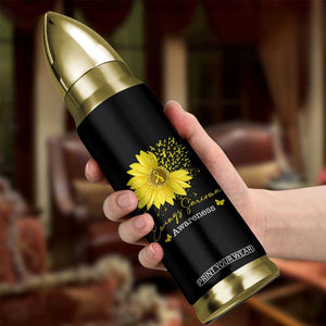 Ewings Sarcoma Awareness Bullet Tumbler Yellow Flower Petal Ribbons Sunflower TS11 Print Your Wear