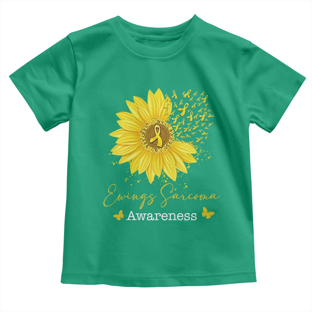 Ewings Sarcoma Awareness Toddler T Shirt Yellow Flower Petal Ribbons Sunflower TS11 Irish Green Print Your Wear