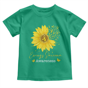 Ewings Sarcoma Awareness Toddler T Shirt Yellow Flower Petal Ribbons Sunflower TS11 Irish Green Print Your Wear