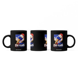 250 Years Baseball Ice Cream Drip 4th of July USA Flag Coffee Mug