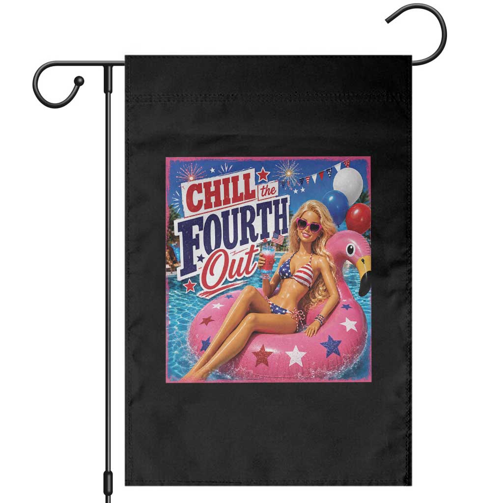 Chill The Fourth Out Doll Meme 4th of July Garden Flag TS11 Black Print Your Wear