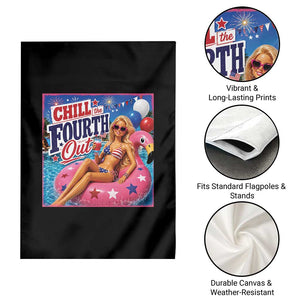 Chill The Fourth Out Doll Meme 4th of July Garden Flag