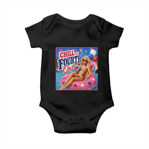 Chill The Fourth Out Doll Meme 4th of July Baby Onesie