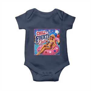 Chill The Fourth Out Doll Meme 4th of July Baby Onesie