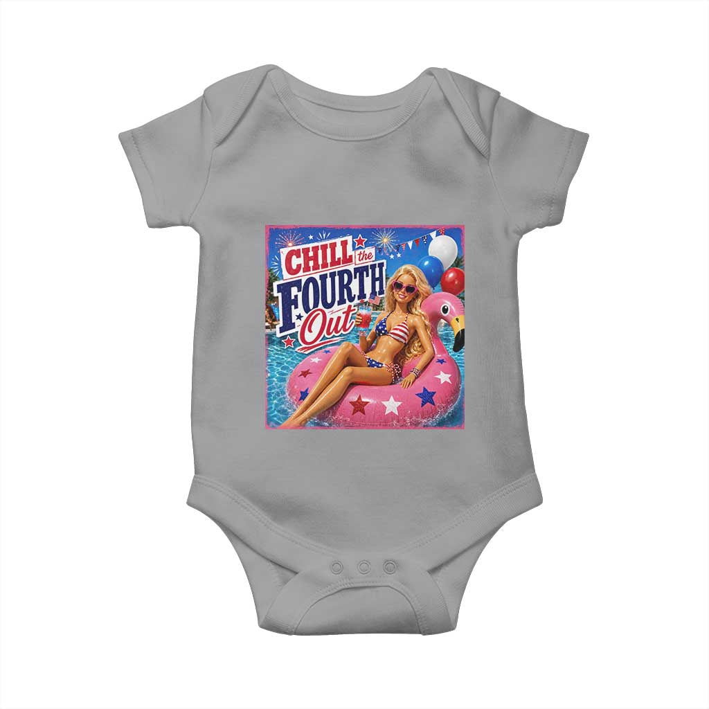 Chill The Fourth Out Doll Meme 4th of July Baby Onesie