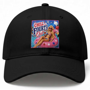 Chill The Fourth Out Doll Meme 4th of July Baseball Cap