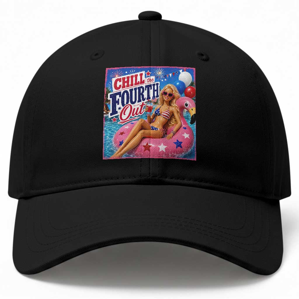Chill The Fourth Out Doll Meme 4th of July Baseball Cap TS11 Print Your Wear