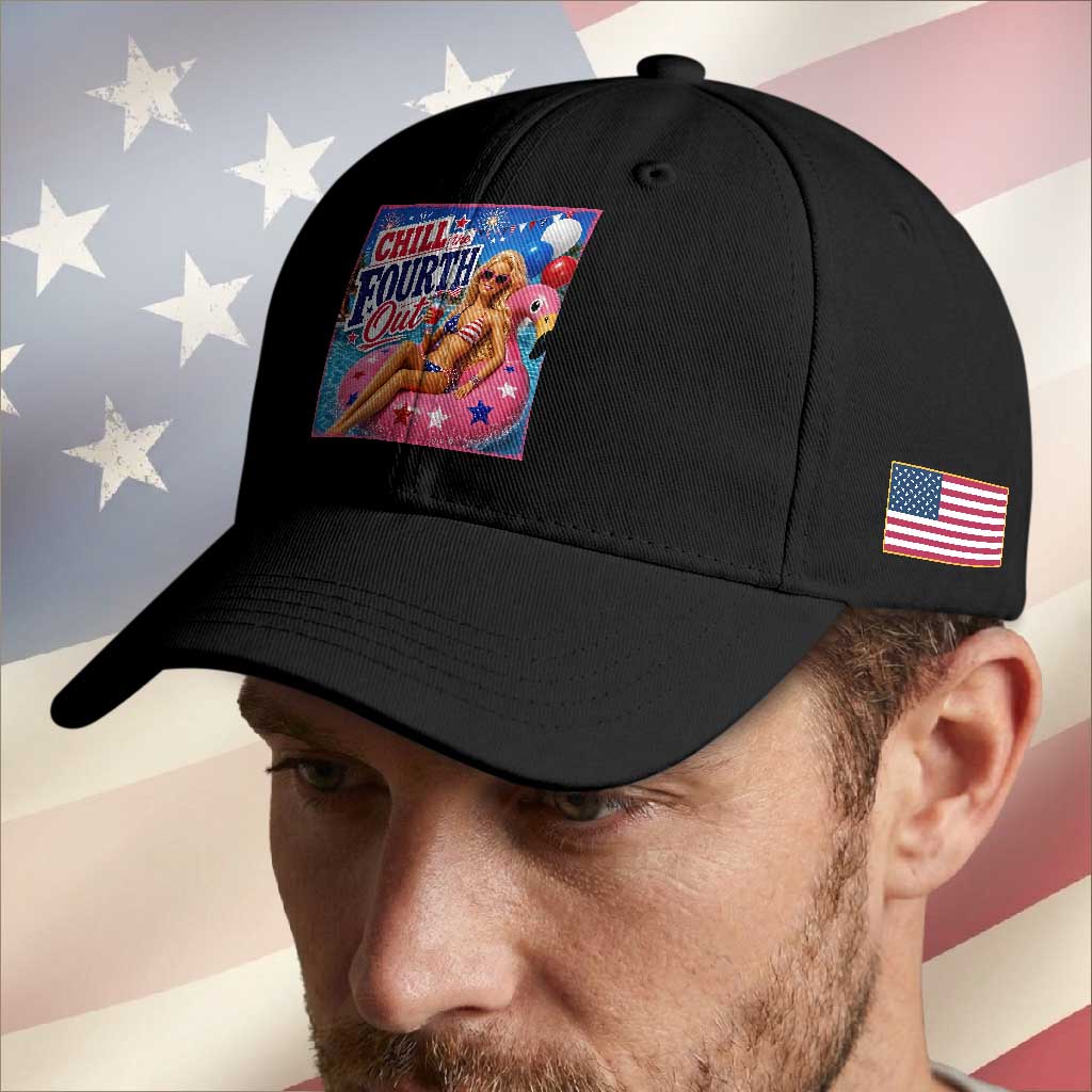 Chill The Fourth Out Doll Meme 4th of July Baseball Cap
