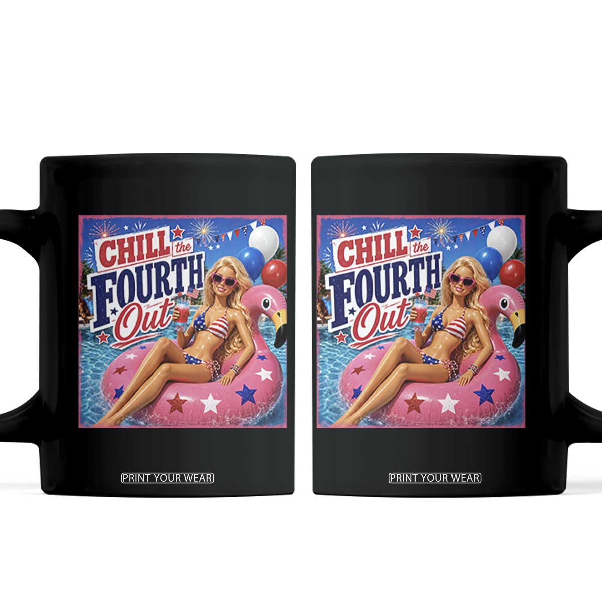 Chill The Fourth Out Doll Meme 4th of July Coffee Mug