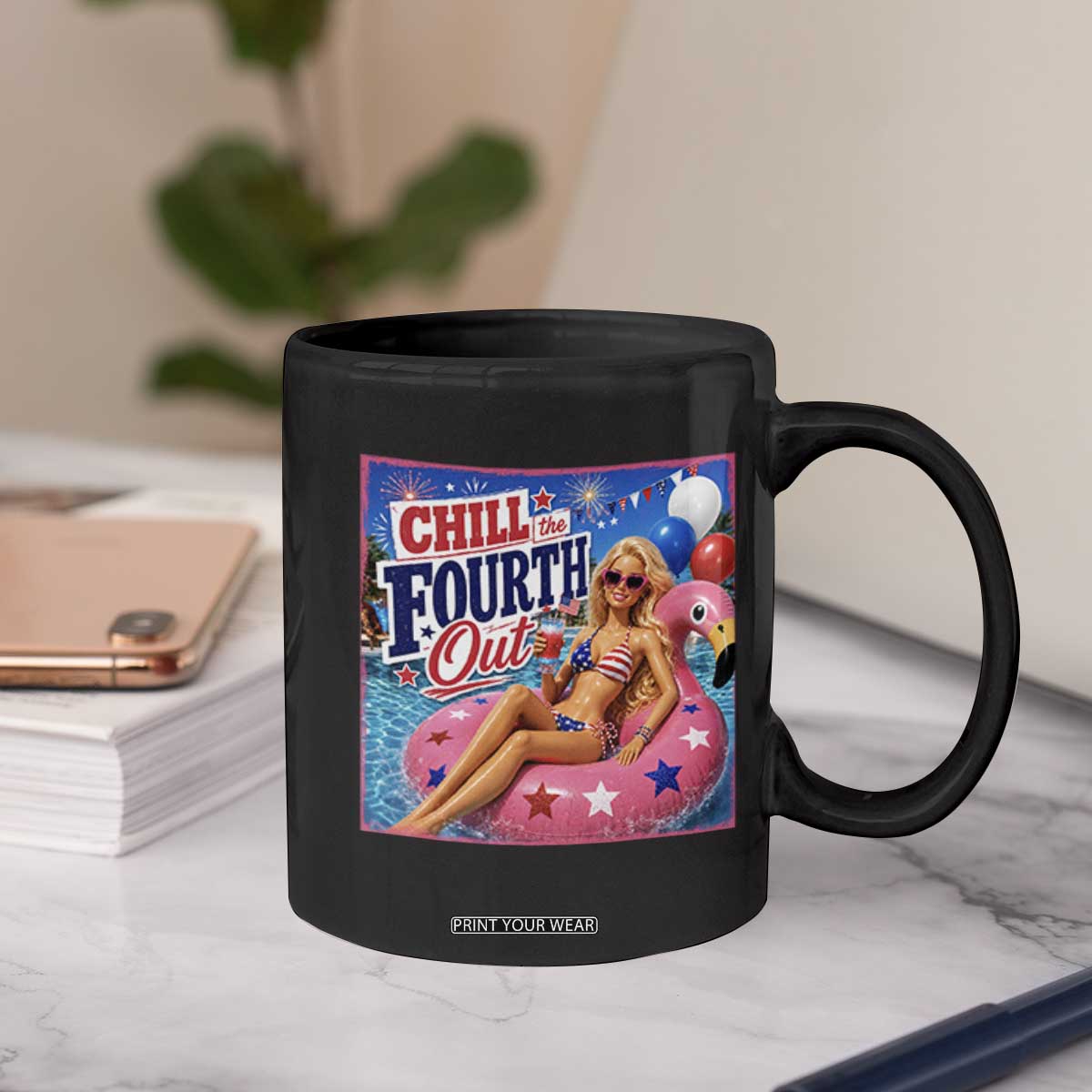 Chill The Fourth Out Doll Meme 4th of July Coffee Mug