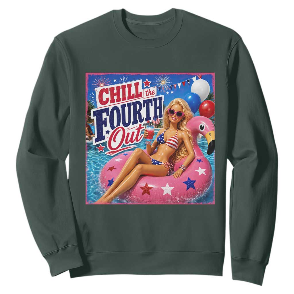 Chill The Fourth Out Doll Meme 4th of July Sweatshirt