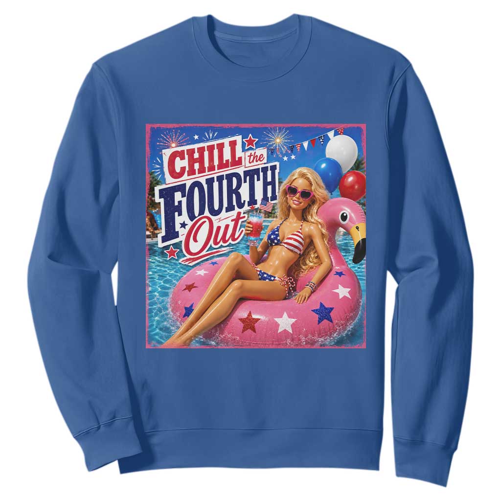 Chill The Fourth Out Doll Meme 4th of July Sweatshirt