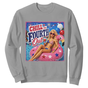 Chill The Fourth Out Doll Meme 4th of July Sweatshirt