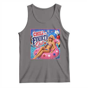 Chill The Fourth Out Doll Meme 4th of July Tank Top