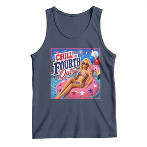 Chill The Fourth Out Doll Meme 4th of July Tank Top