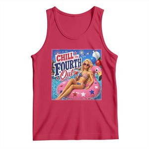 Chill The Fourth Out Doll Meme 4th of July Tank Top