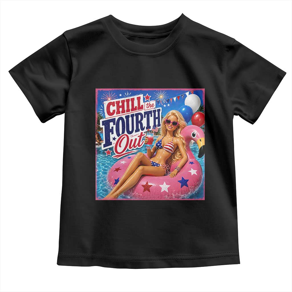 Chill The Fourth Out Doll Meme 4th of July Toddler T Shirt TS11 Black Print Your Wear