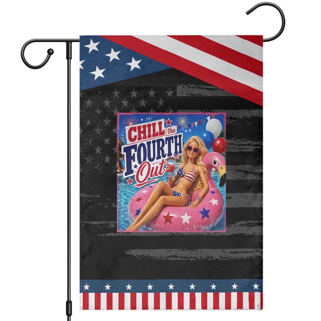 Chill The Fourth Out Doll Meme 4th of July Patriotic Garden Flag