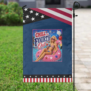 Chill The Fourth Out Doll Meme 4th of July Patriotic Garden Flag