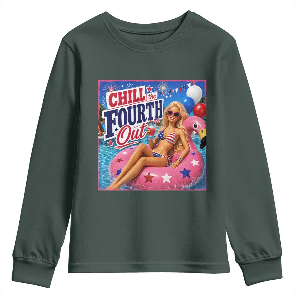 Chill The Fourth Out Doll Meme 4th of July Youth Sweatshirt