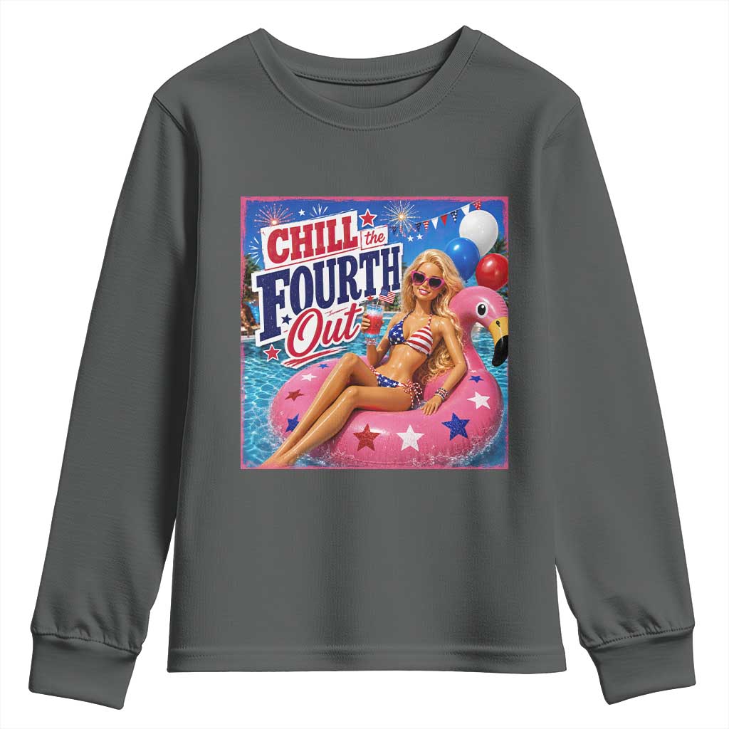 Chill The Fourth Out Doll Meme 4th of July Youth Sweatshirt