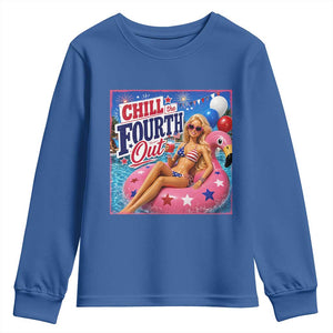 Chill The Fourth Out Doll Meme 4th of July Youth Sweatshirt