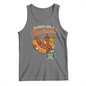 Always Use A Condiment Cover Your Wiener Funny Hot Dog Tank Top