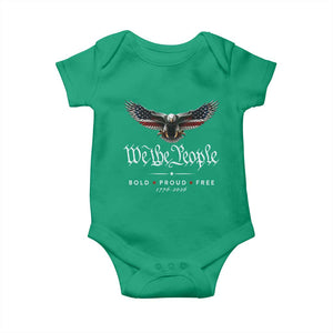 We The People Patriotic Bald Eagle USA 250th Anniversary Bold Proud Free Baby Onesie