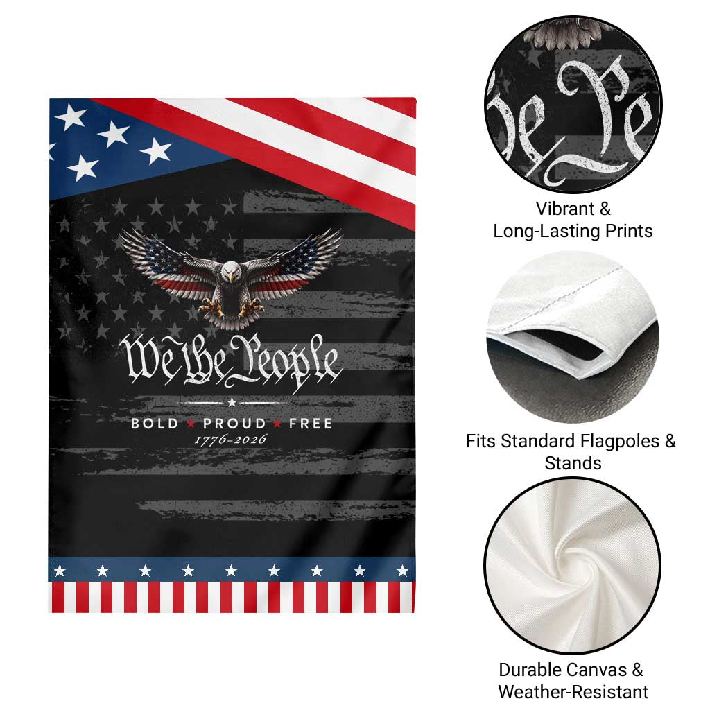 We The People Bald Eagle USA 250th Anniversary Bold Proud Free Patriotic Garden Flag TS11 Print Your Wear