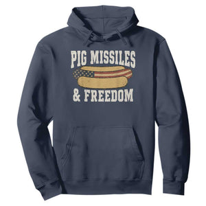 Pig Missiles And Freedom 4th of July Patriotic Hotdog Hoodie