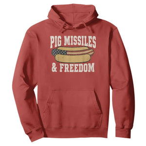 Pig Missiles And Freedom 4th of July Patriotic Hotdog Hoodie