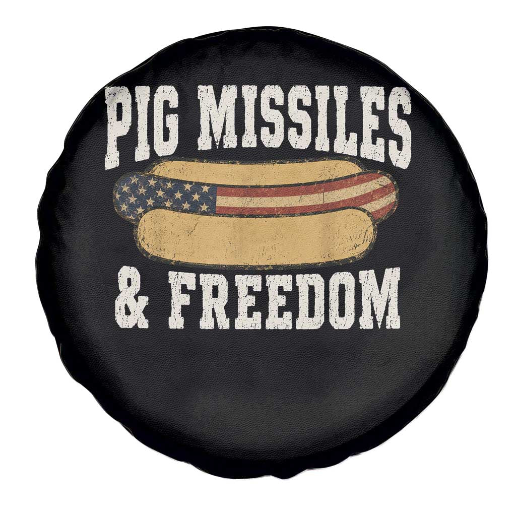 Pig Missiles And Freedom 4th of July Patriotic Hotdog Spare Tire Cover