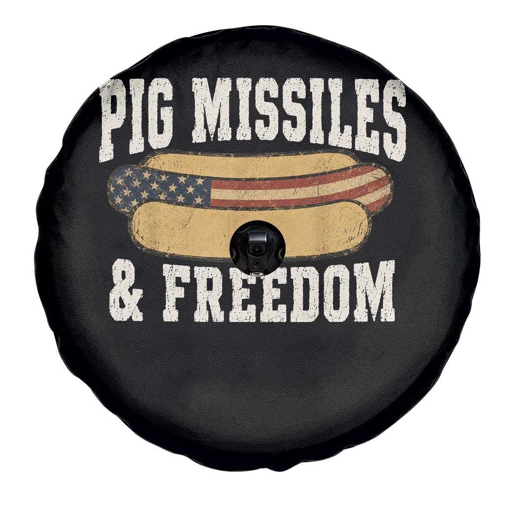 Pig Missiles And Freedom 4th of July Patriotic Hotdog Spare Tire Cover