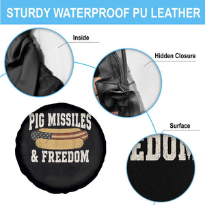 Pig Missiles And Freedom 4th of July Patriotic Hotdog Spare Tire Cover