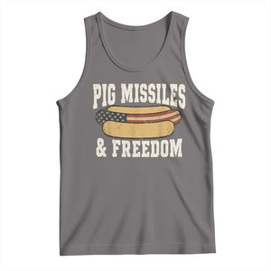 Pig Missiles And Freedom 4th of July Patriotic Hotdog Tank Top