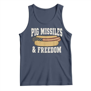 Pig Missiles And Freedom 4th of July Patriotic Hotdog Tank Top