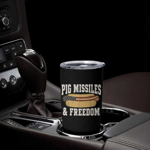 Pig Missiles And Freedom 4th of July Patriotic Hotdog Tumbler Cup