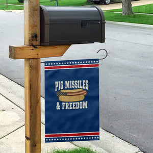 Pig Missiles And Freedom 4th of July Patriotic Hotdog Patriotic Garden Flag TS11 Classic Blue Red Print Your Wear