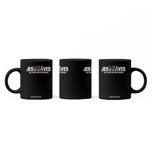 Jesus Saves USA 250th Anniversary Coffee Mug 250 Years of Fath And Freedom 4th of July