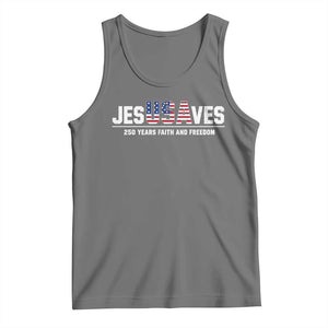 Jesus Saves USA 250th Anniversary Tank Top 250 Years of Fath And Freedom 4th of July