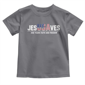 Jesus Saves USA 250th Anniversary Toddler T Shirt 250 Years of Fath And Freedom 4th of July