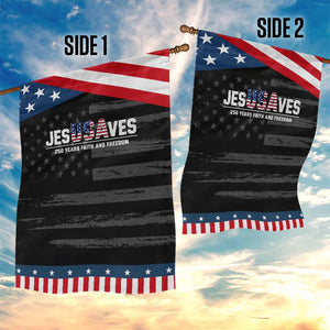 Jesus Saves USA 250th Anniversary Patriotic Garden Flag 250 Years of Fath And Freedom 4th of July