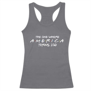 The One Where America Turns 250 Racerback Tank Top 250 Anniversary USA 4th of July TS11 Charcoal Print Your Wear